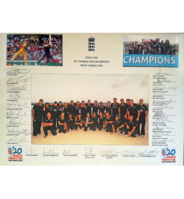 england-cricket-memorabilia-squad-signed-2010-World-Twenty20-champions-poster-west-indies-official-ecb-T20-trophy-celebration-victory