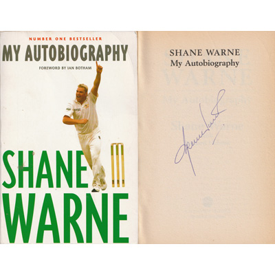Shane-Warne-autograph-signed-my-autobiography-paperback-book-ashes-australia-cricket-memorabilia