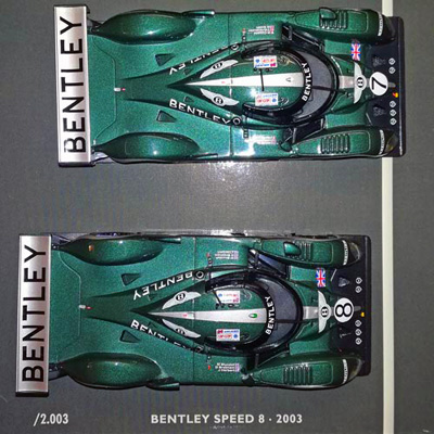 Team-Bentley-2003-Le-Mans-champion-Speed-8-cars-No-7-Number-8-minichamps-pauls-world-art-double-winner-set-1-43-scale-die-cast-metal-model-memorabilia
