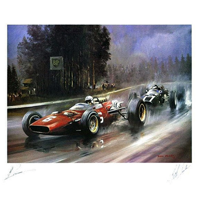 John-Surtees-signed-My-Favourite-Race-poster-1981-autograph-formula-one-f1-ferrari-memorabilia
