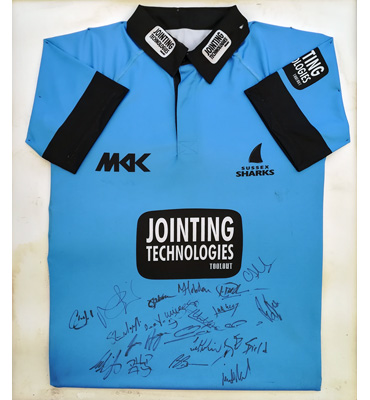 Sussex-cricket-club-signed-one-day-shirt-2015-team-sccc-sharks-matthew-hobden-autograph
