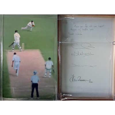 Geraint-Jones-signed-cricket-memorabilia-jack-russell-artist-painting-print-2005-ashes-edgbaston-catch-kasprovicz-harmison-vaughan