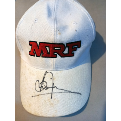 Brian-Lara-autograph-signed-MRF-cap-west-indies-cricket-memorabilia-warks-ccc